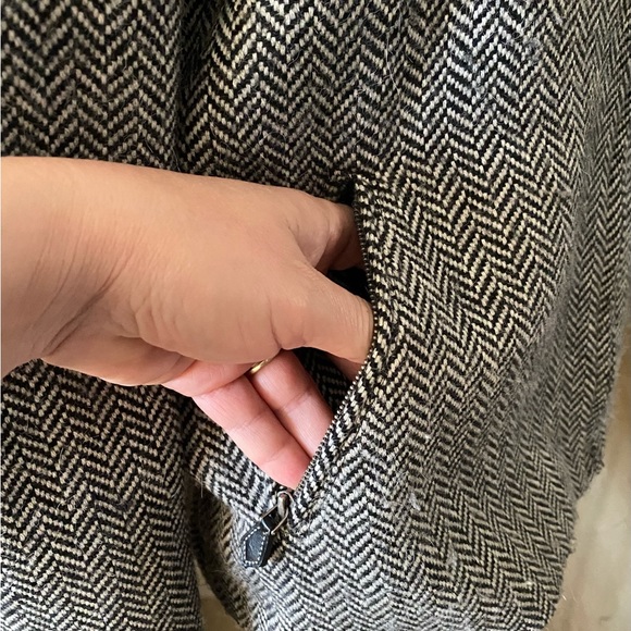Lauren Ralph Lauren Wool Alpaca Spring casual Jacket size 12, herringbone  print - Picture 14 of 14